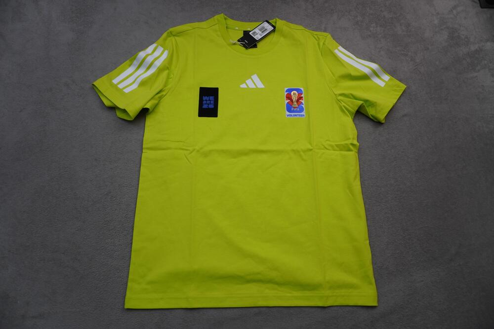 FIFA World Cup 2026 Volunteer Shirt Tee Mens Medium Green Soccer Adidas NWT
